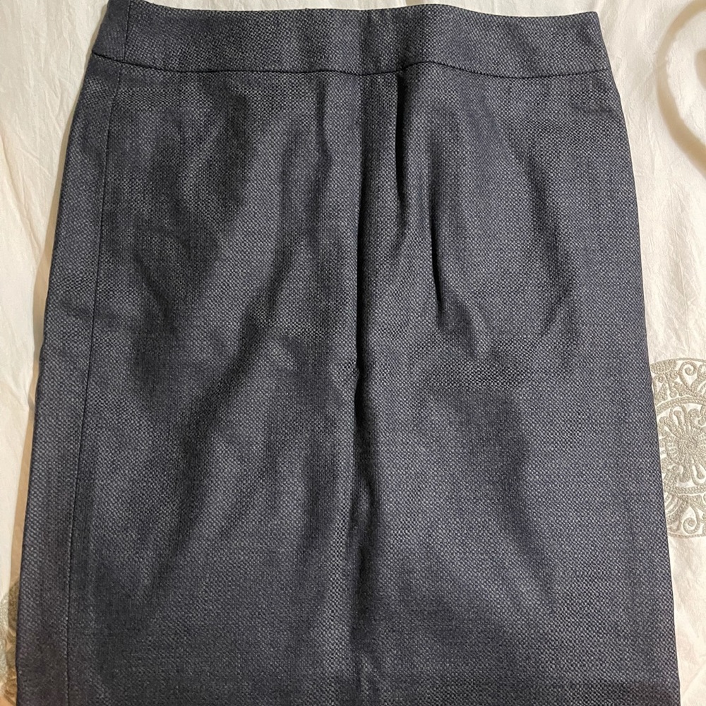 Armani Collezioni blue tweed wool skirt